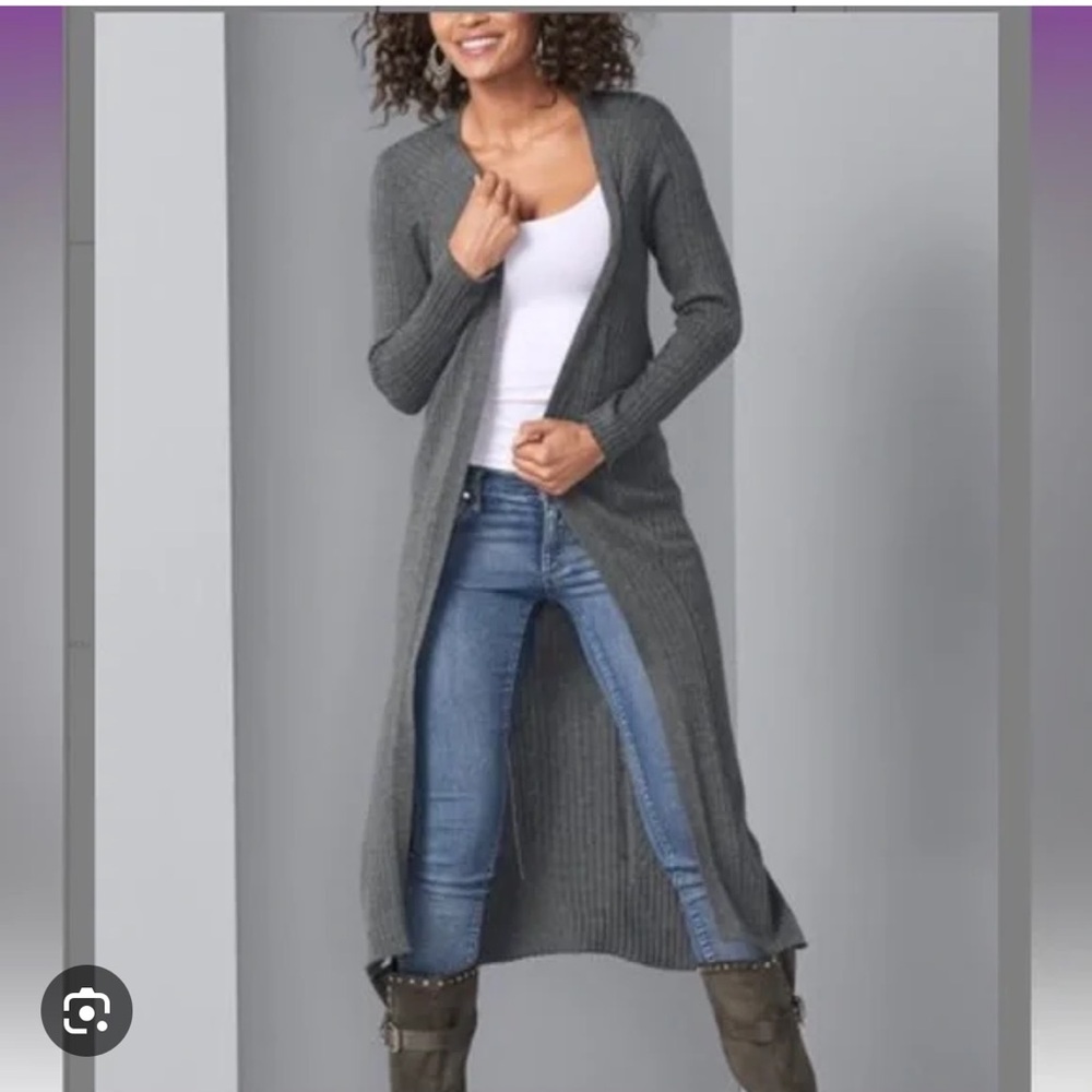 VENUS Long Open Cardigan Sweater